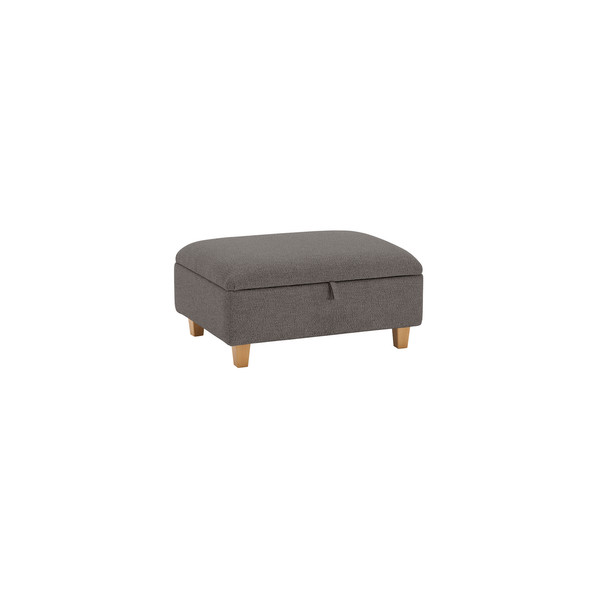 Chloe Storage Footstool in Dynasty Fabric - Charcoal - Oak Furniture Store