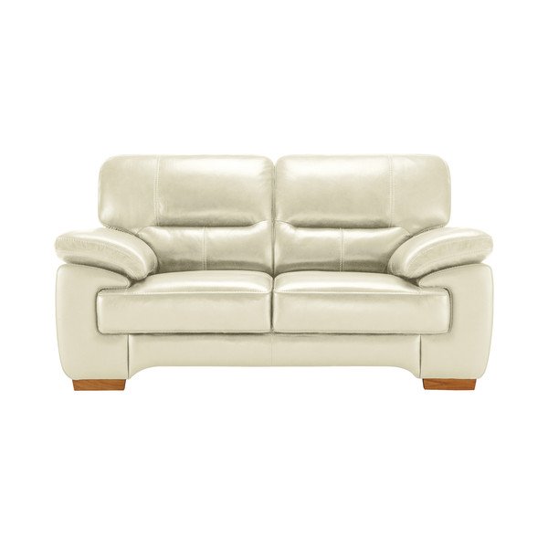 Clayton 2 Seater Sofa In Cream Leather Oak Furniture Store