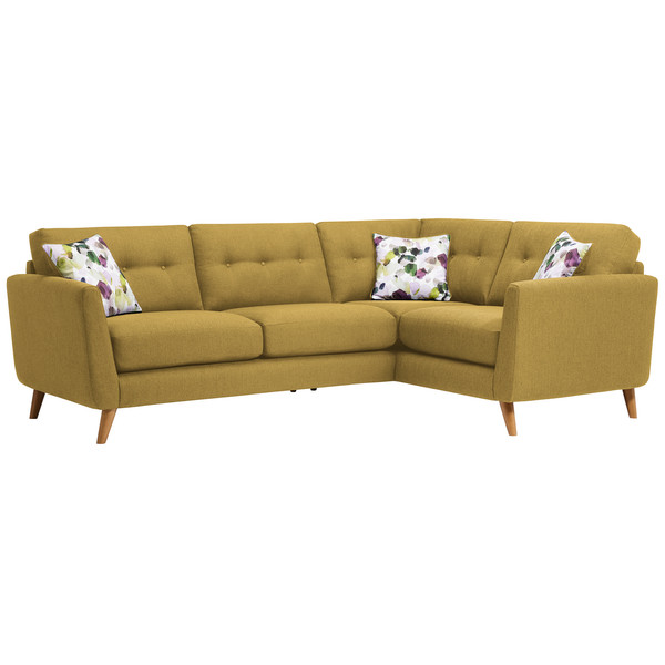 Evie Left Hand Corner Sofa in Lime Fabric – Oak Furniture Store