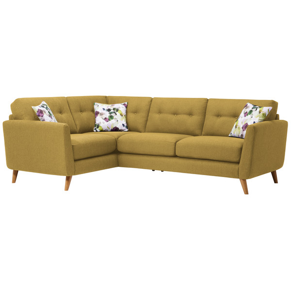 Evie Right Hand Corner Sofa in Lime Fabric - Oak Furniture Store