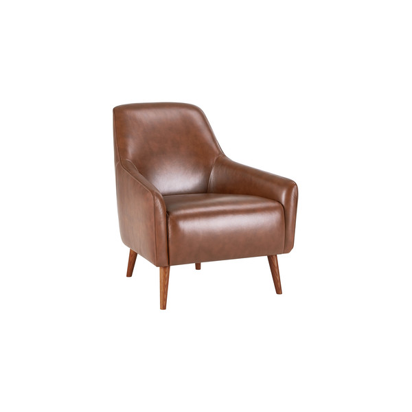 Tan Leather Accent Chair Larson Oak Furnitureland 5e4bb0e499575 